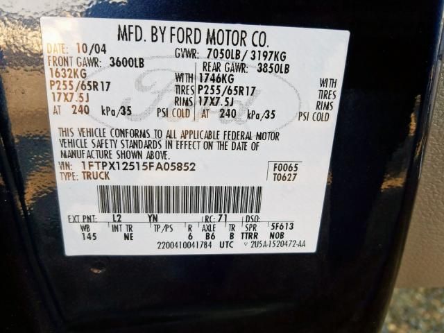 B8072_8 Used 2005 Ford F-150 Jack