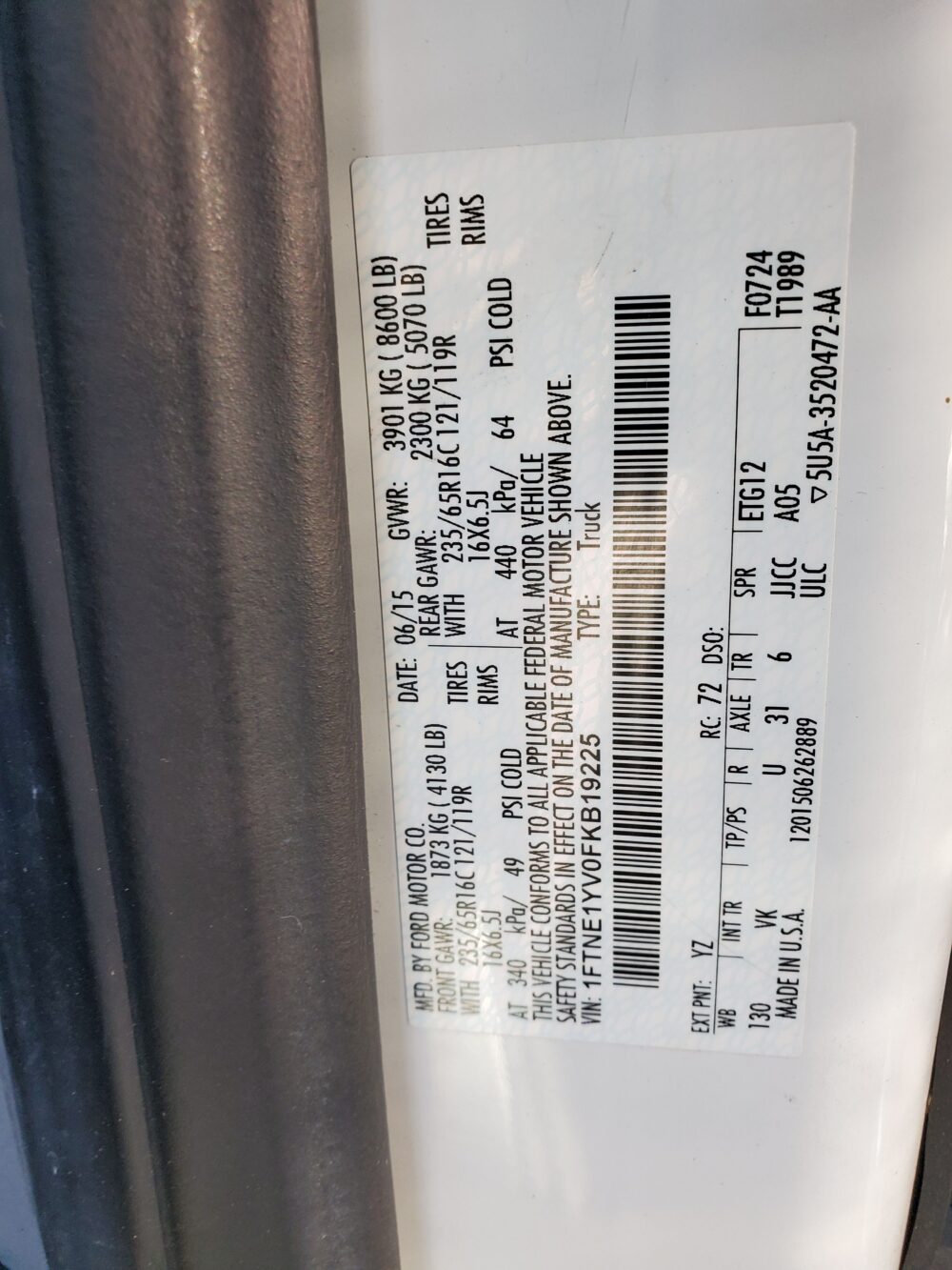 Used 2015 Ford Transit 150 Chassis Control Module FC1Z7Z369C