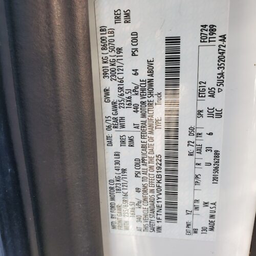 Used 2015 Ford Transit 150 Chassis Control Module FC1Z7Z369C